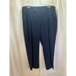 JM Collection Navy Capri Pants – Size Large – Pull-On Stretch Waist